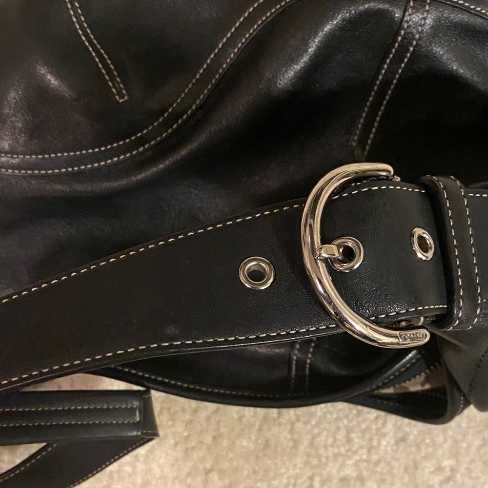 Coach Black Leather Hobo Bag - Picture 3 of 10